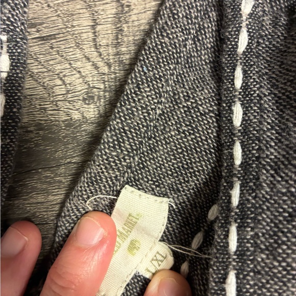 World Market Harem Jumpsuit L/XL Wide Leg Striped Embroidered Boho Festival - Picture 10 of 11